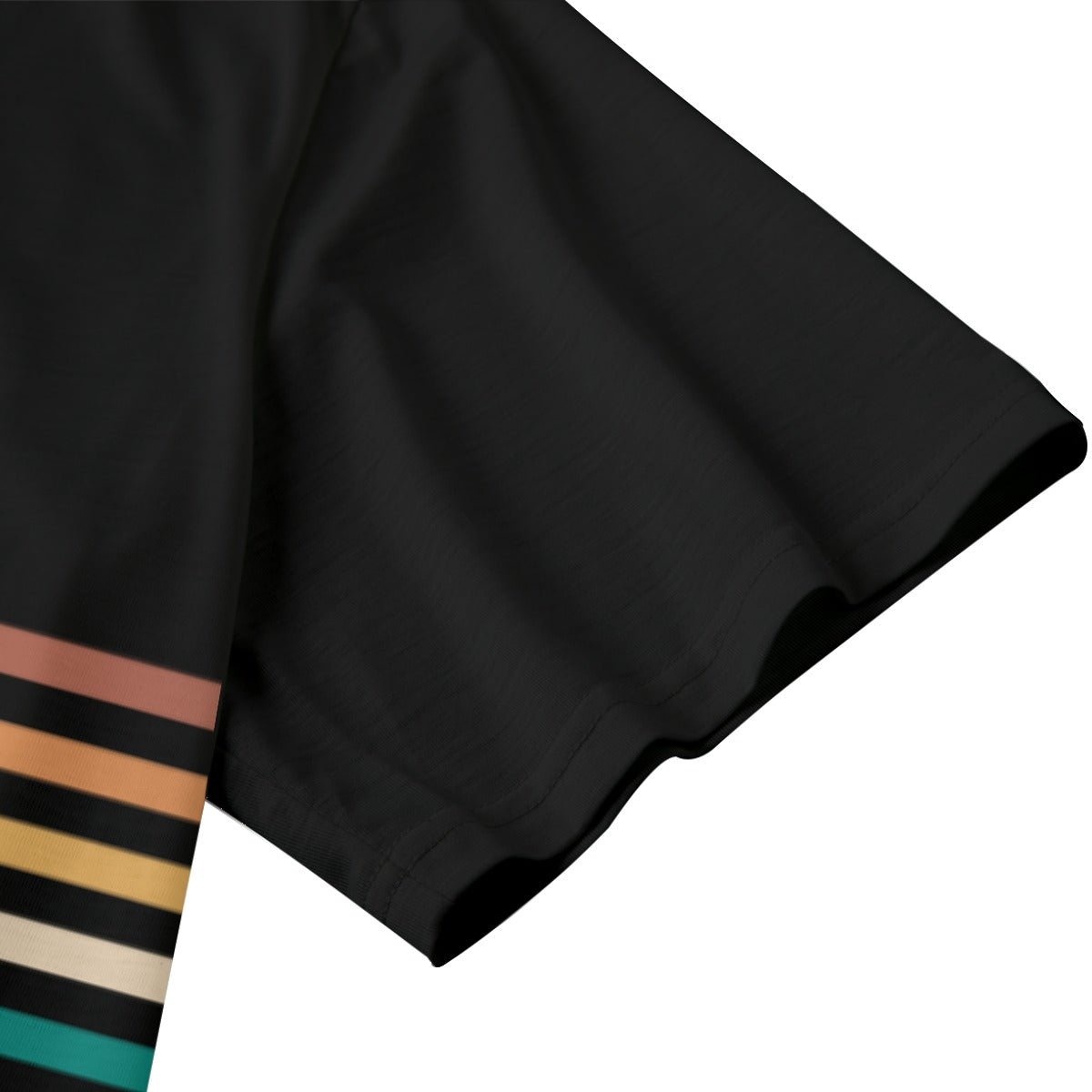 Eco-T-shirt, Retro 70s Style Tshirt, 70s Brown Stripe Tshirt, 70s Stripe Tshirt, Vintage Tee, V-neck T-shirt