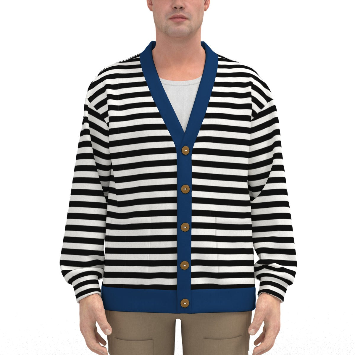 Blue Black Stripe Cardigan