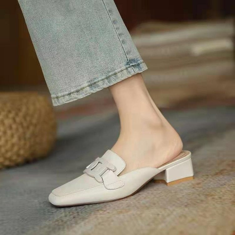 Nude loafers, women's slip-on Loafers, Slip on flats, Square Toe Loafers, Slip On Shoes Women