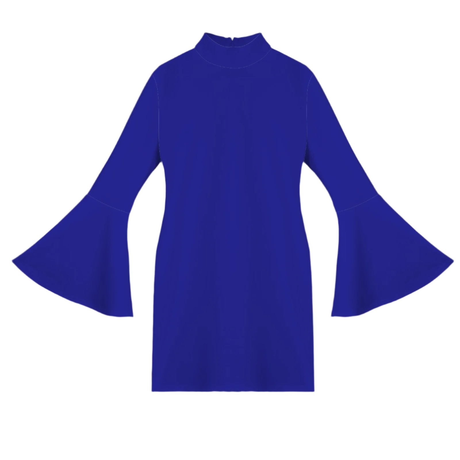 Indigo 70s inspired Bell Sleeve Dress