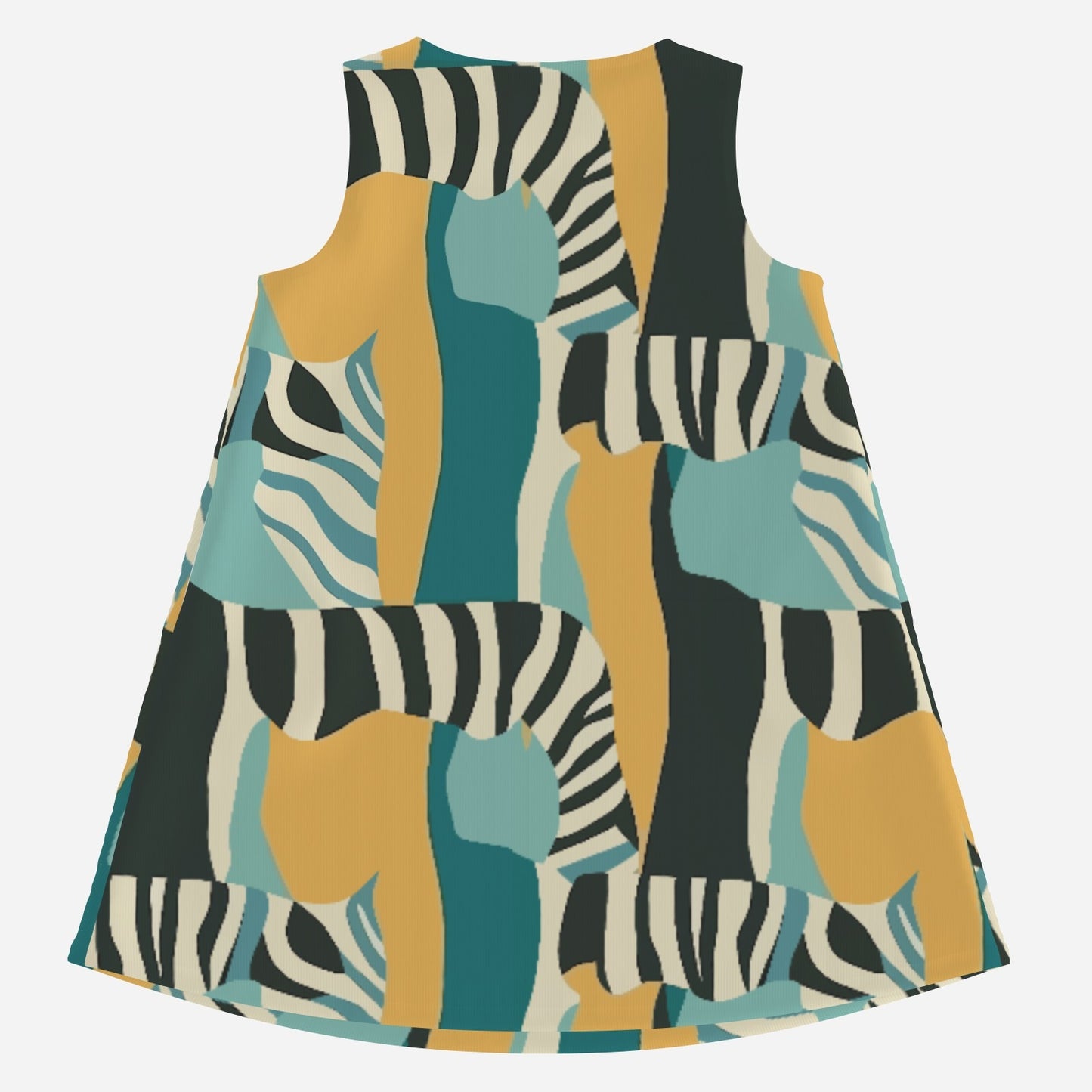 60s Style Dress Mod Abstract Animal Print Mini Dress | Op Art Green & Black Tent Dress | Gogo Mini Dress