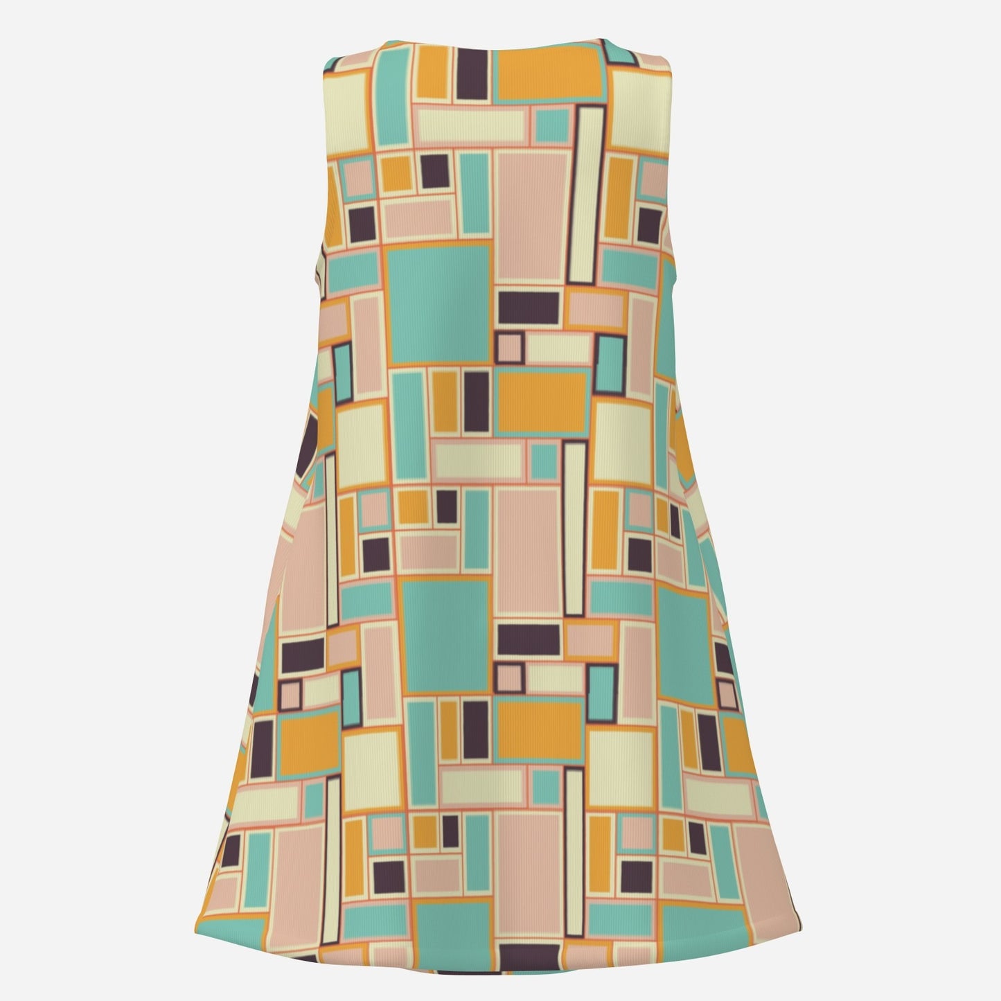 60s Mod Mondrian-Inspired Mini Dress | Multicolor Trapeze Tent Dress | Vintage Style Gogo Dress