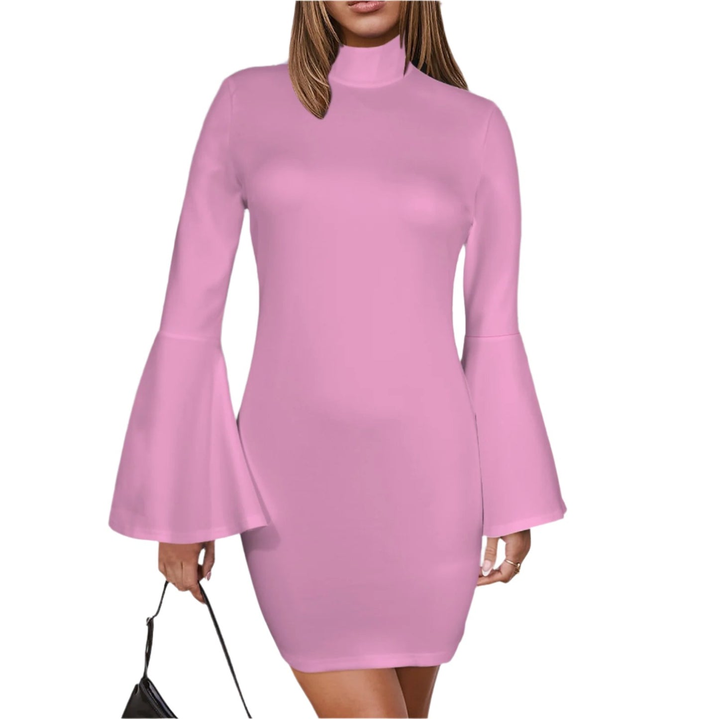 Pink Bell Sleeve Dress