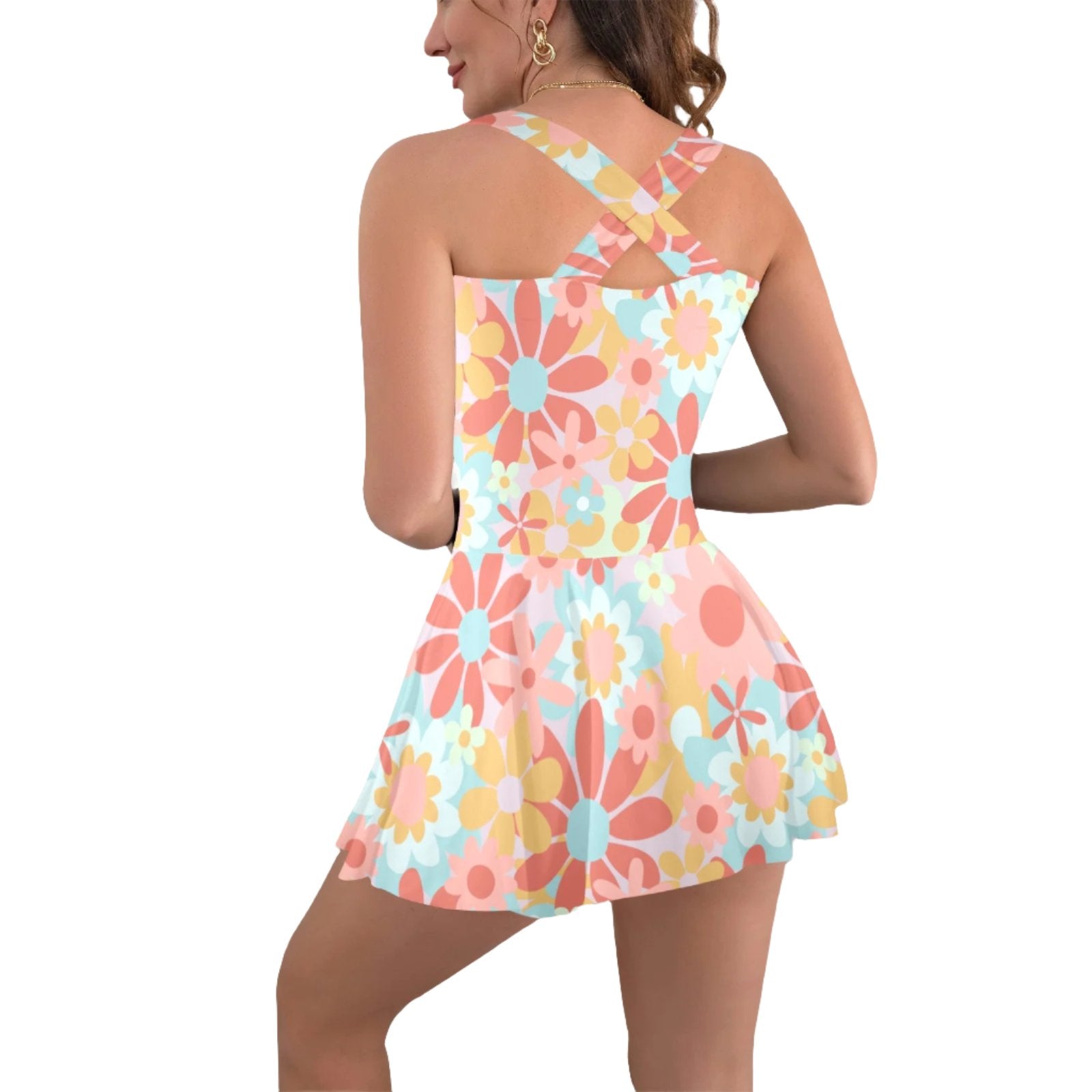 Women's Mod Floral Skirt Swimsuit