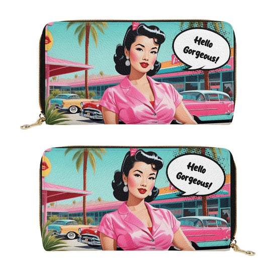 Asian Pop Art Wallet, Personalized wallet, custom name wallet