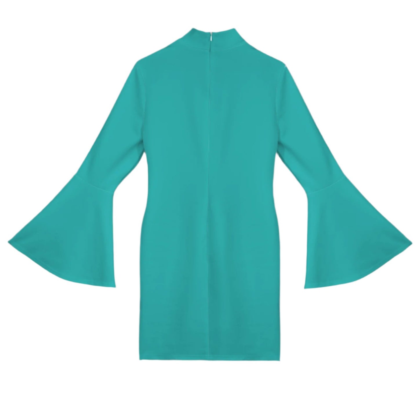 Turquoise Bell Sleeve Mini dress