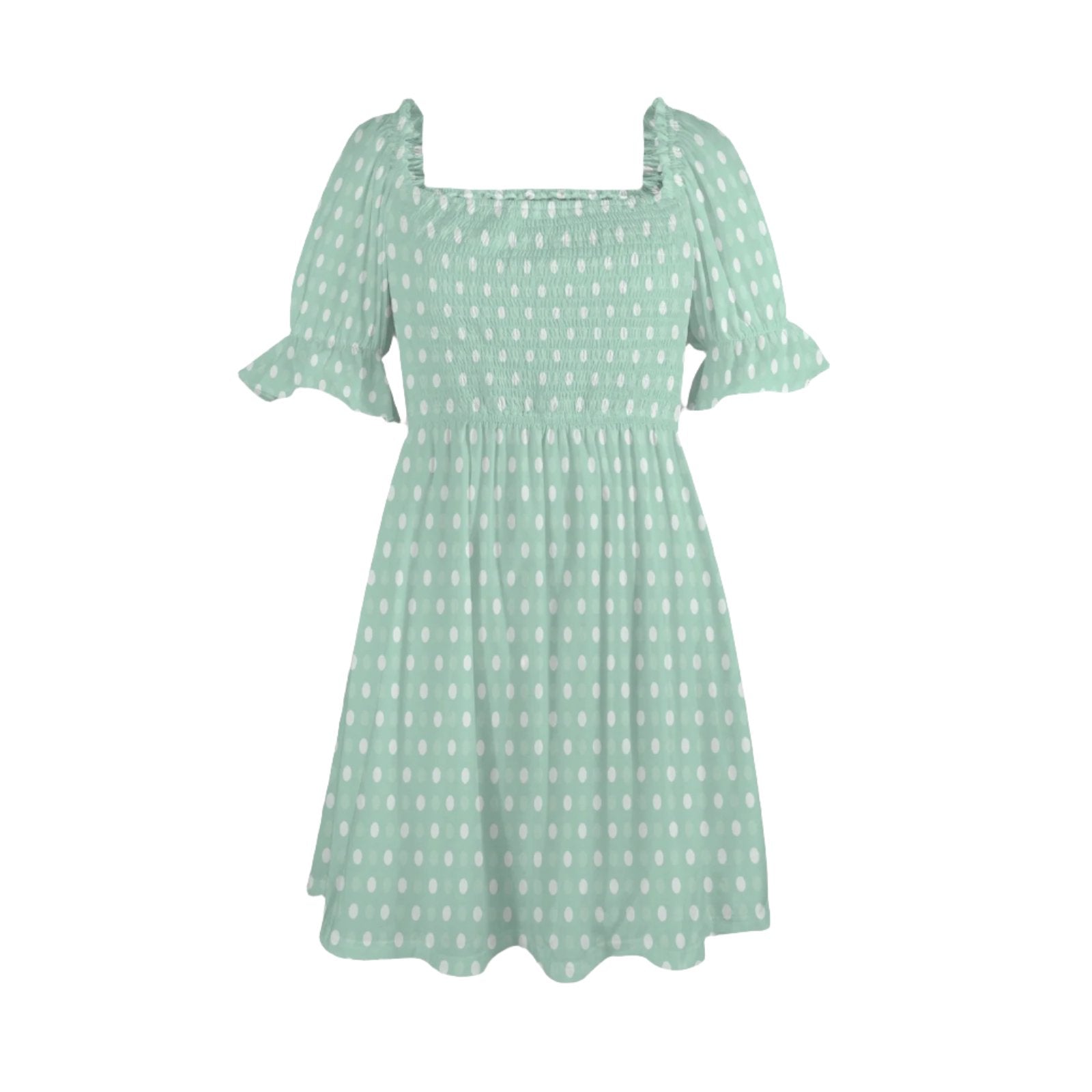 Mint Green Polka Dot babydoll Dress