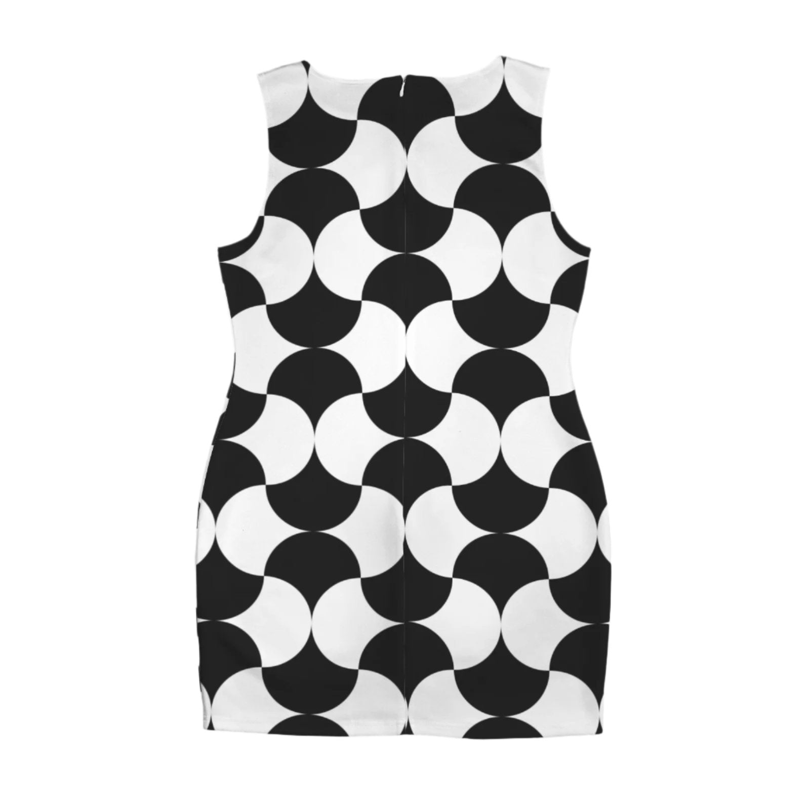 Mod black Opt art Shift Dress