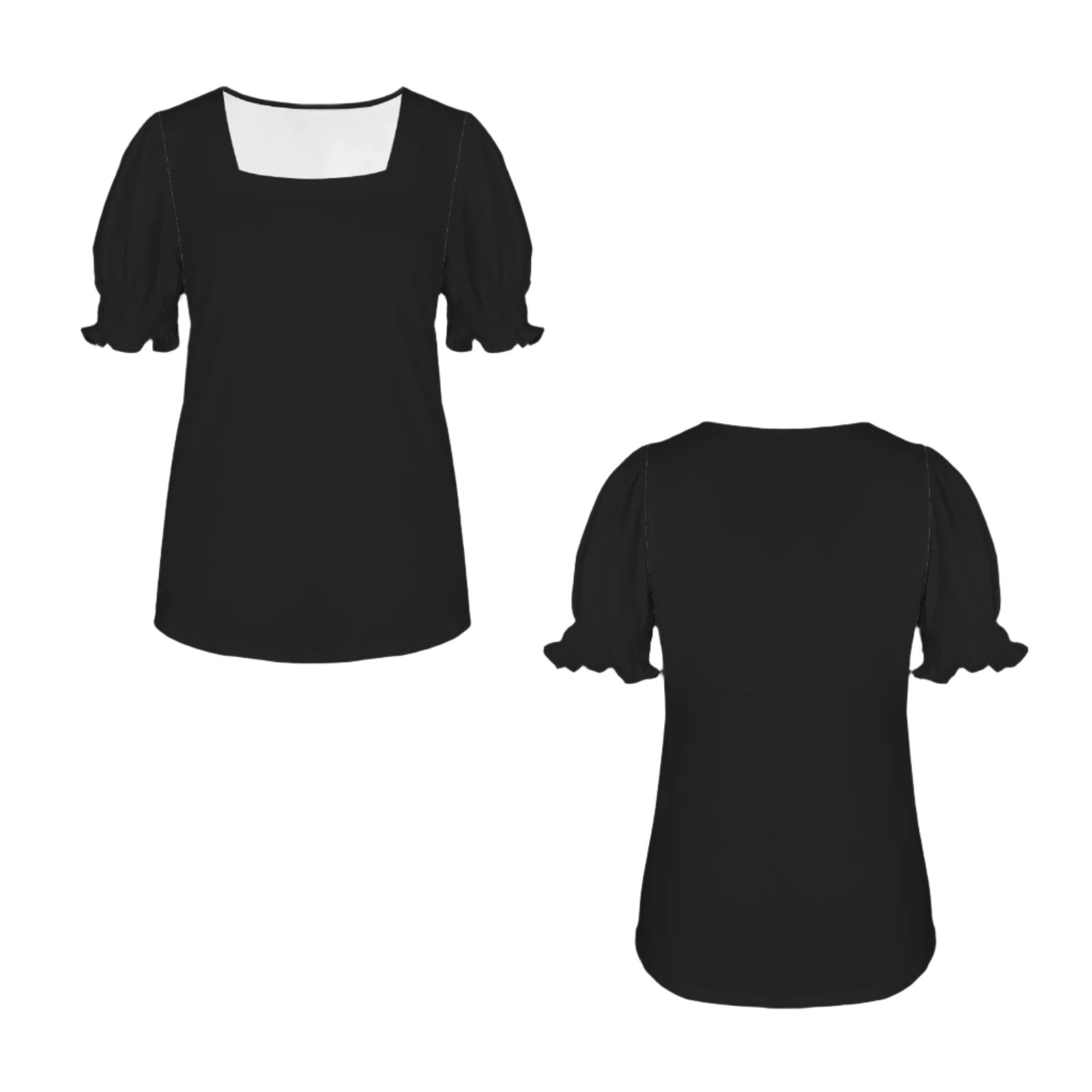 Black Puff Sleeve Tshirt