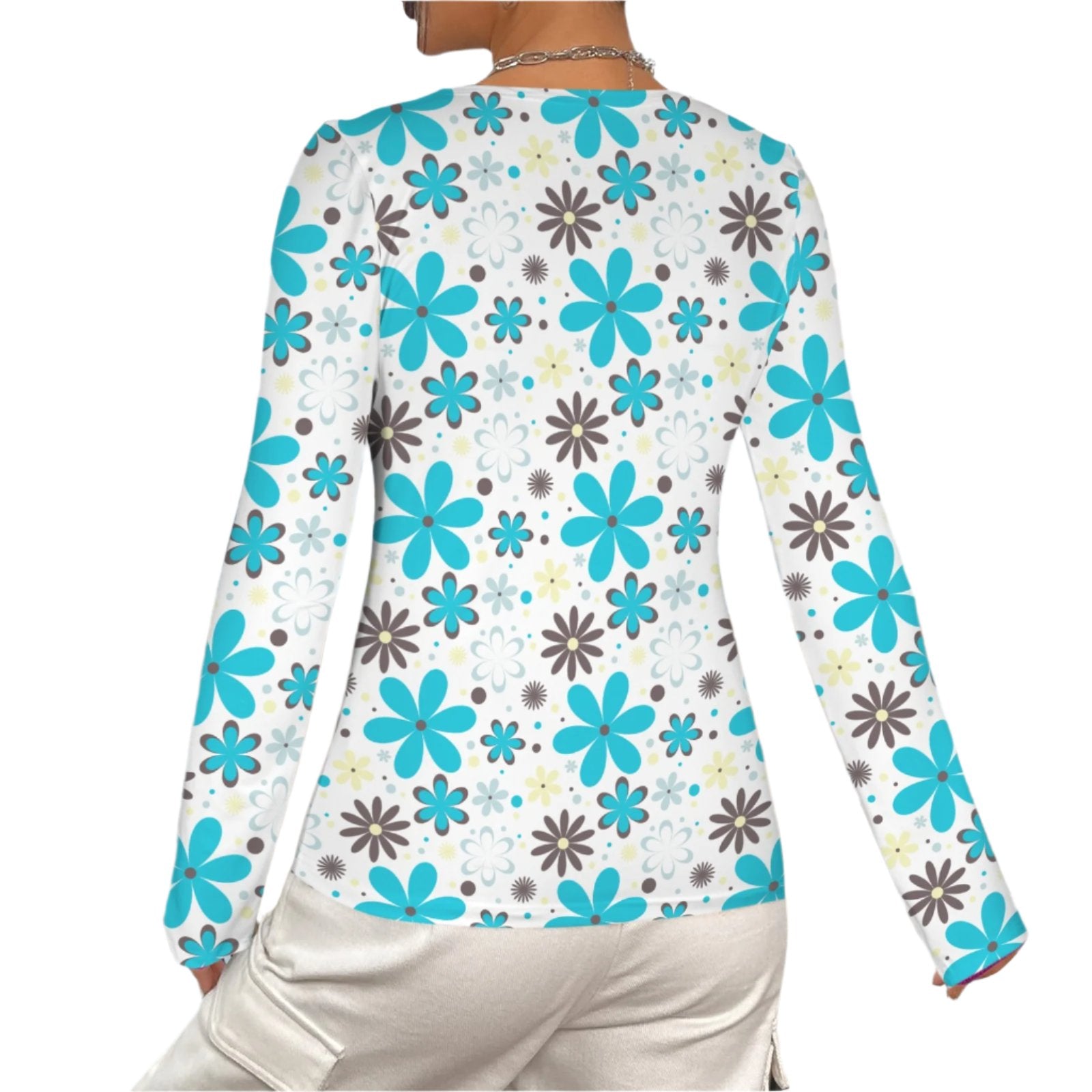 70s Ruche FloralTOp