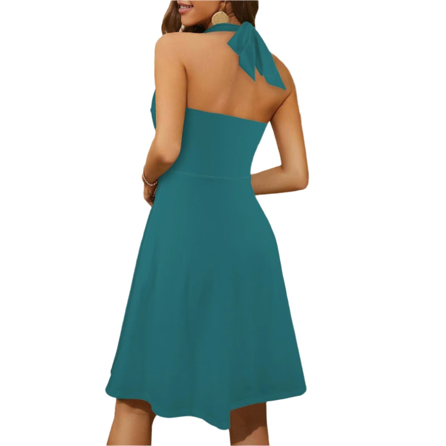 Teal halter Dress