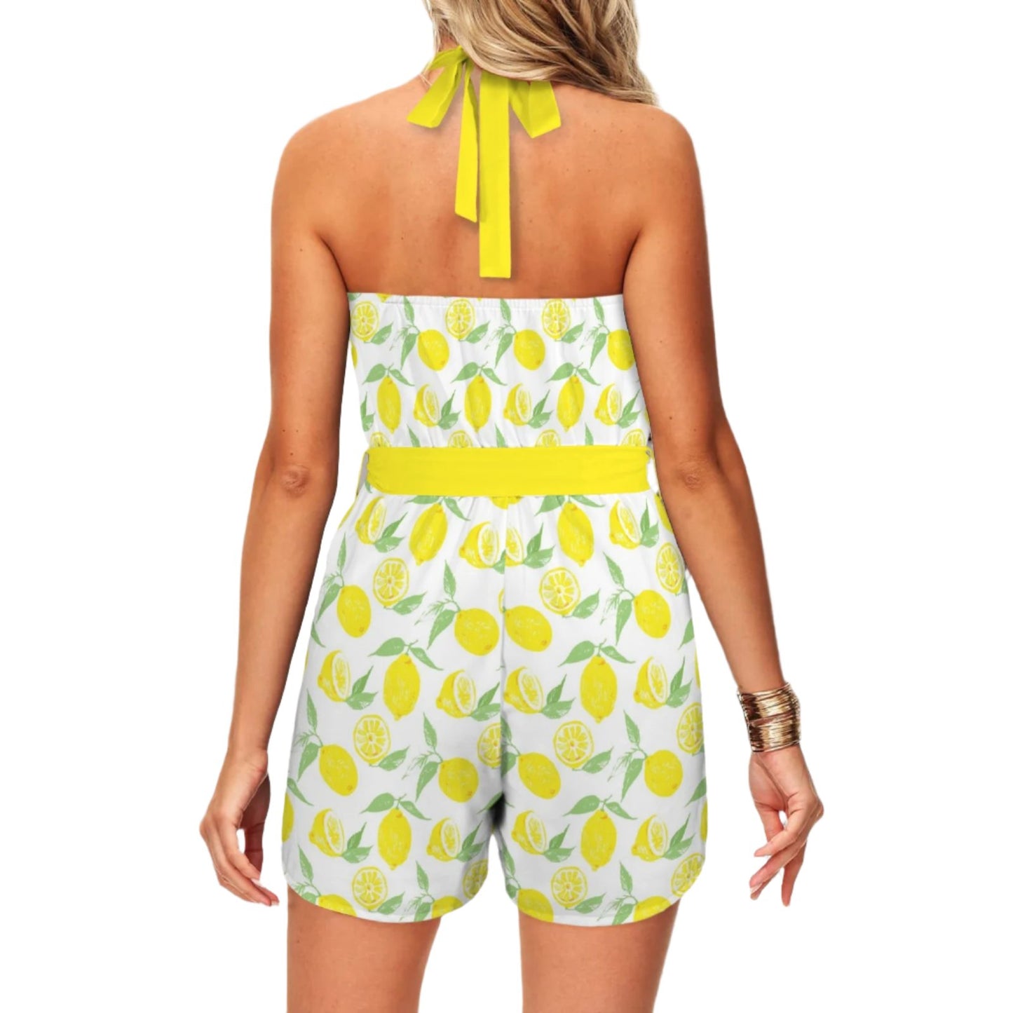 Lemon Halter Romper