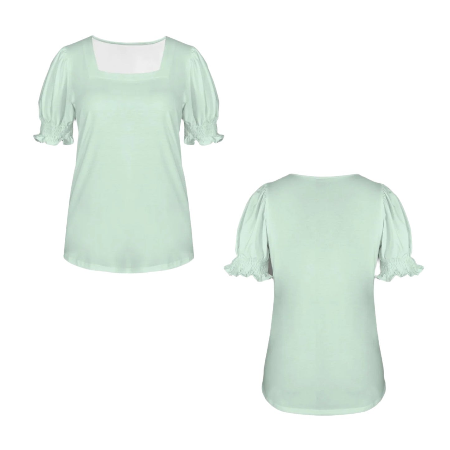 Mint Green Puff Sleeve Tshirt