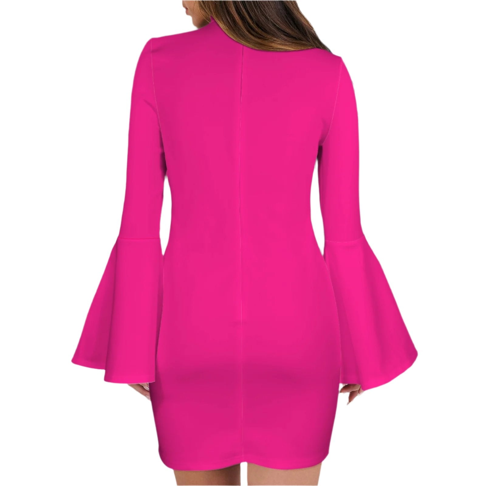 Hot Pink Bell Sleeve mini dress