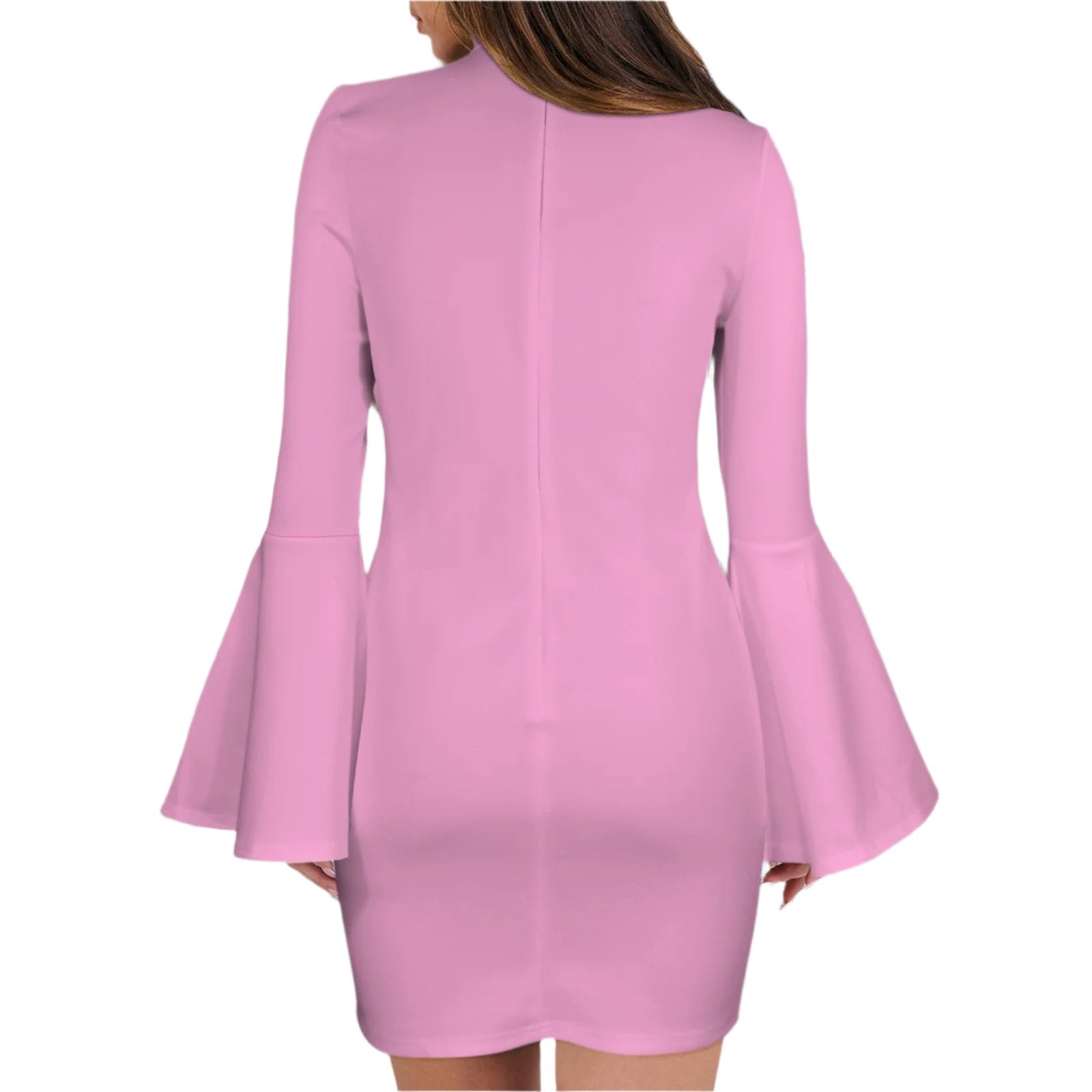 Pink Bell Sleeve Dress