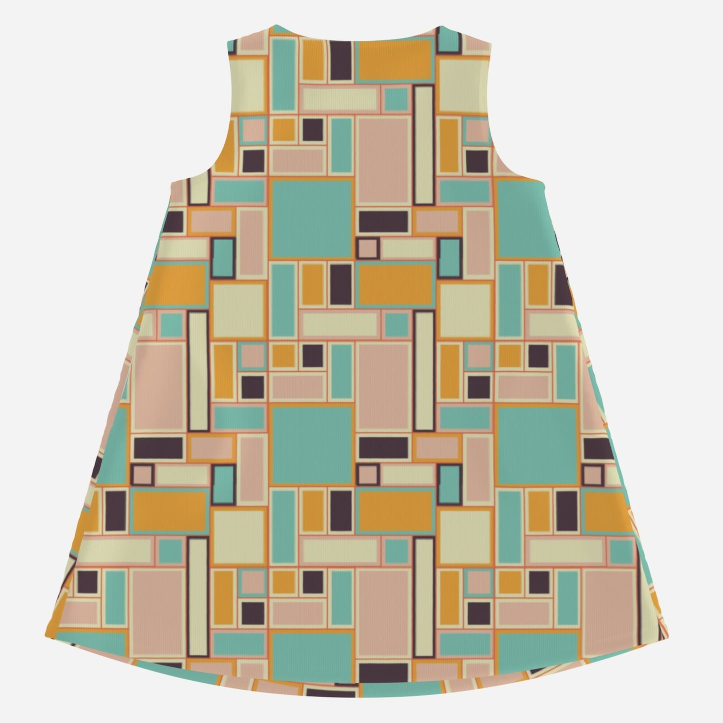 60s Mod Mondrian-Inspired Mini Dress | Multicolor Trapeze Tent Dress | Vintage Style Gogo Dress