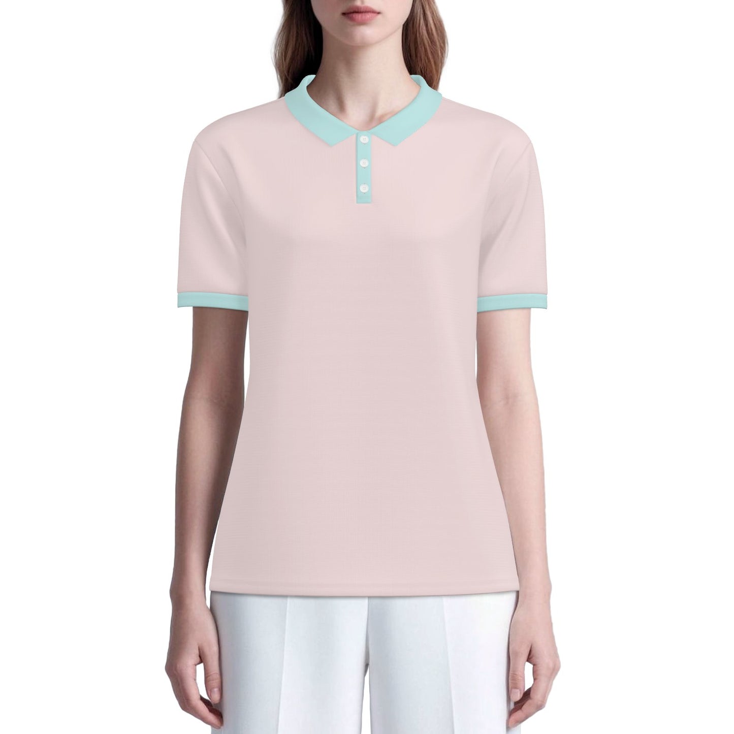 Two Tone Pink Polo Shirt | UPF 50+ Sun Protection Unisex Polo