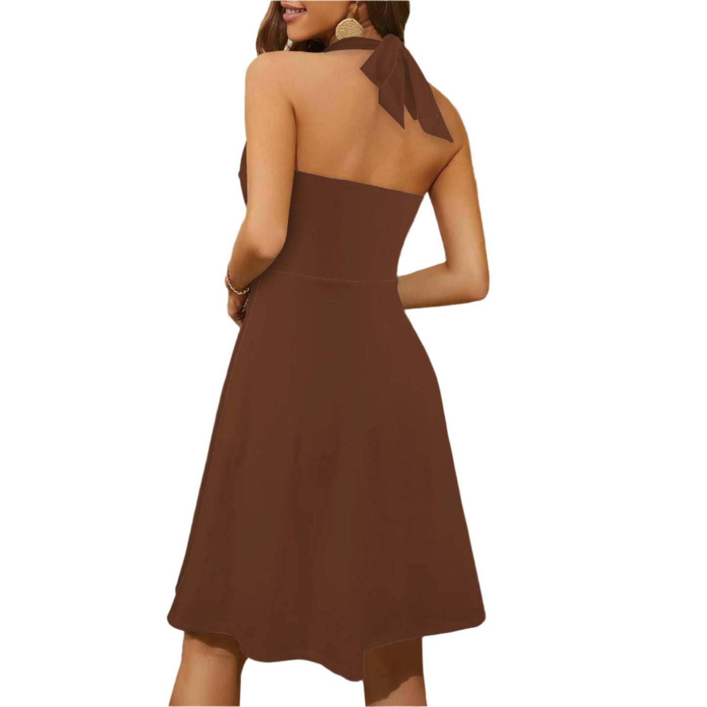 Brown Halter Dress