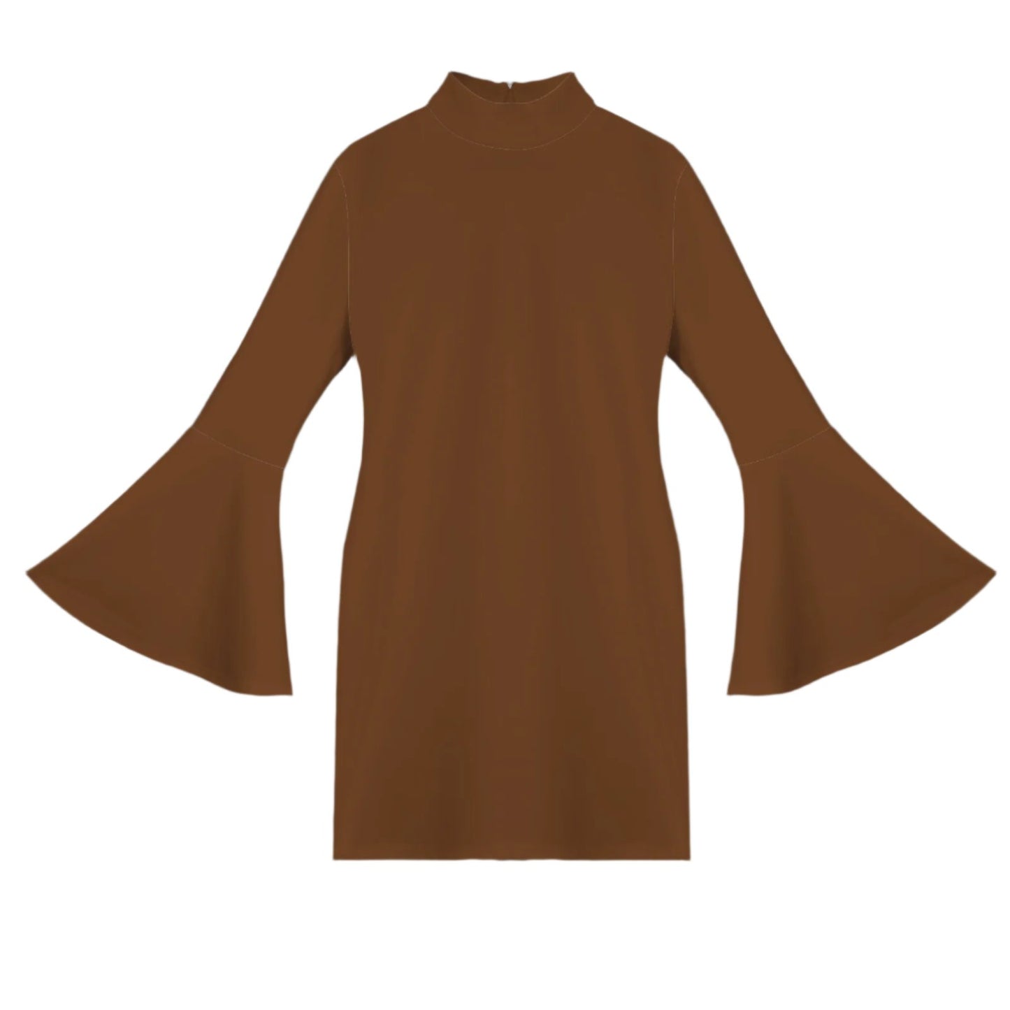 Brown Turtle Neck mini dress