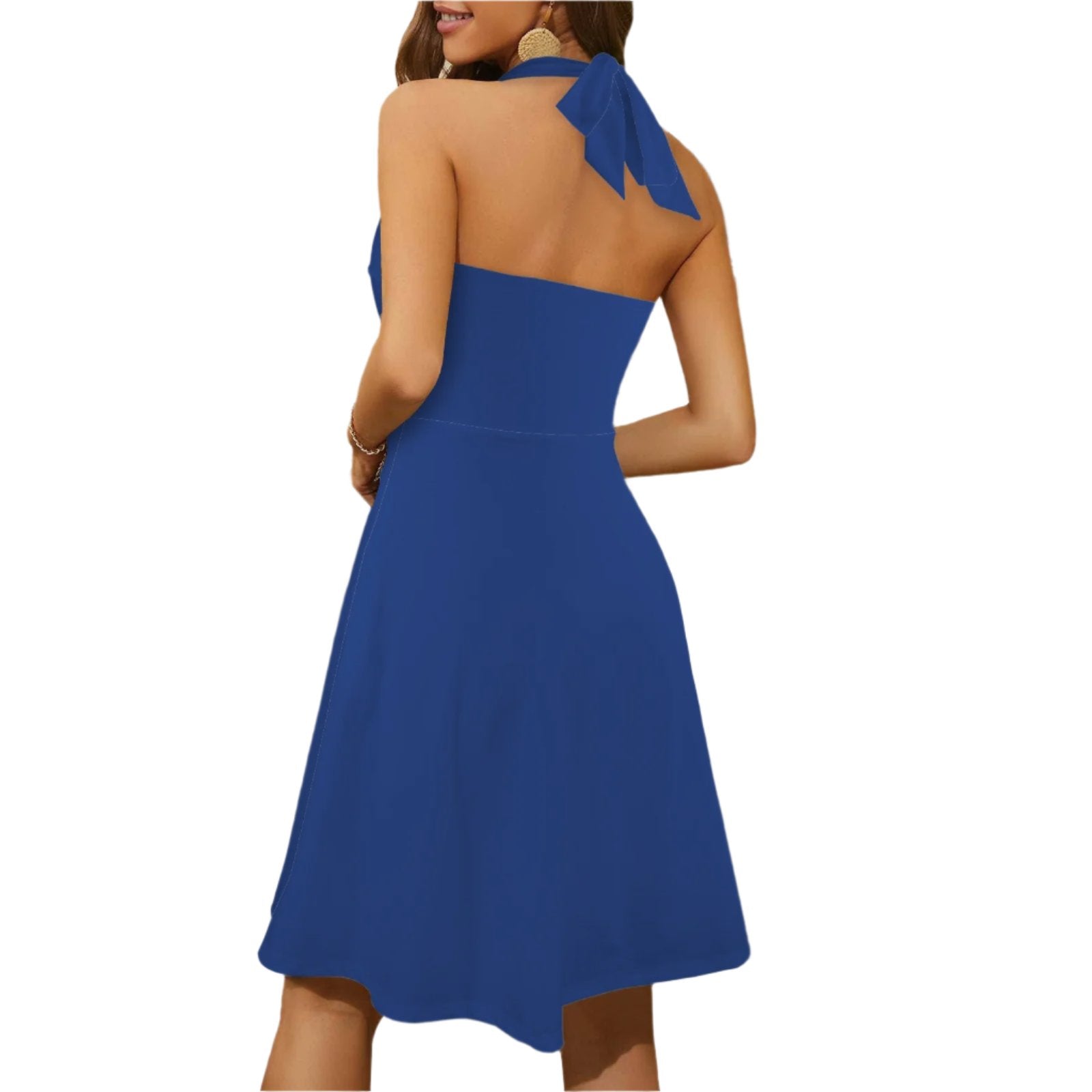 Navy Blue Halter Dress