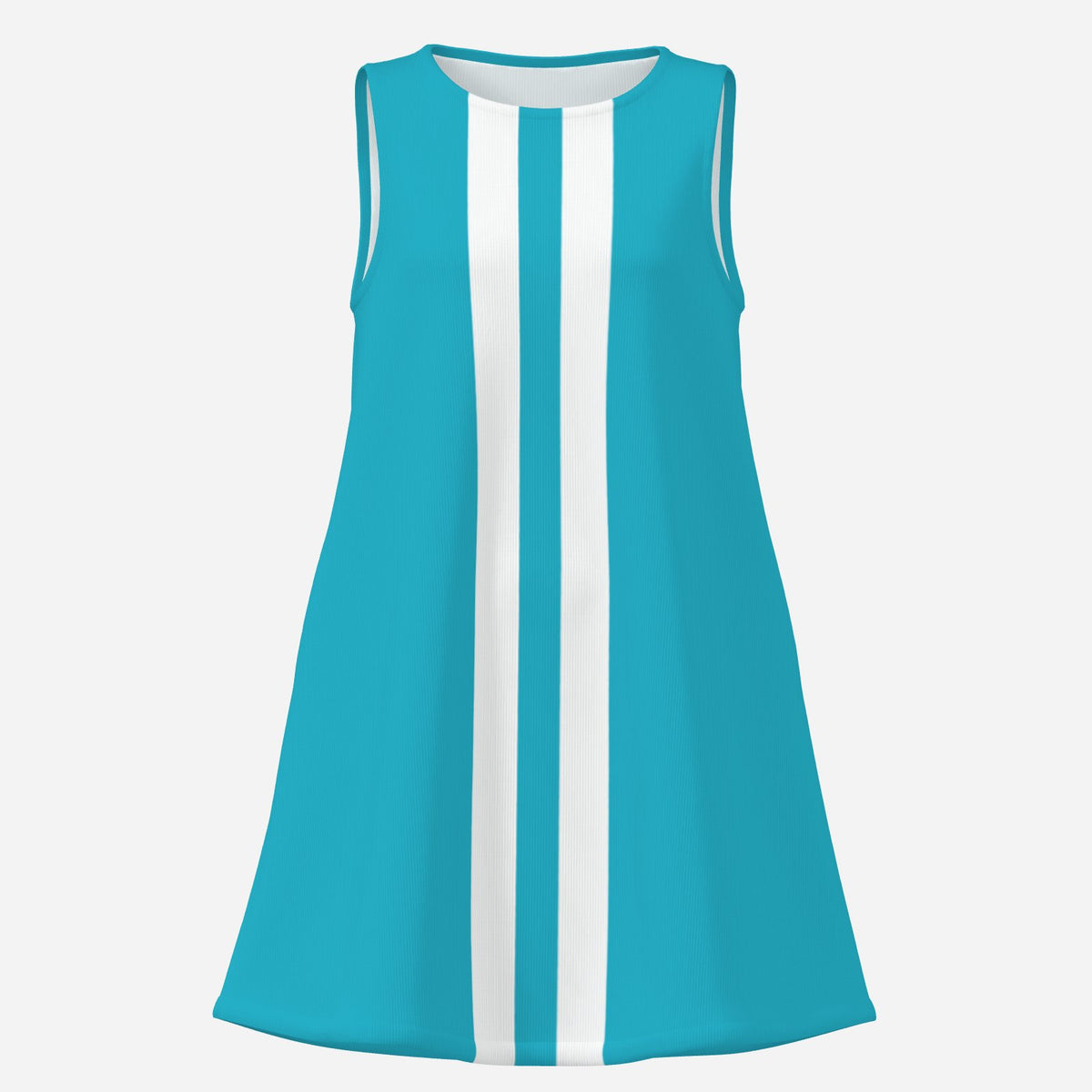Women's 60s Mod Turquoise Mini Dress | Vintage Inspired Sleeveless Go-Go Tent Dress
