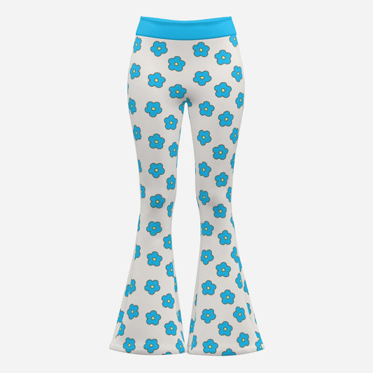 70s Turquoise Bell Bottom Pants | Retro Wide Leg Yoga Pants | Vintage Flare Leggings Women | Trendy Hip Buys