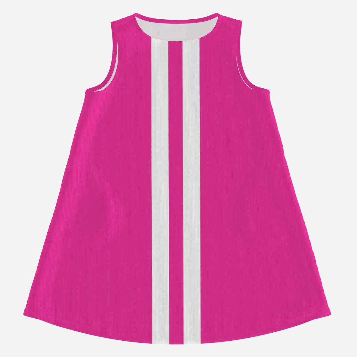 Women's Mod Dress, Hot Pink 60s Style Dress, Sleeveless Tent Mini Dress, Vintage Inspired Go-Go Dress