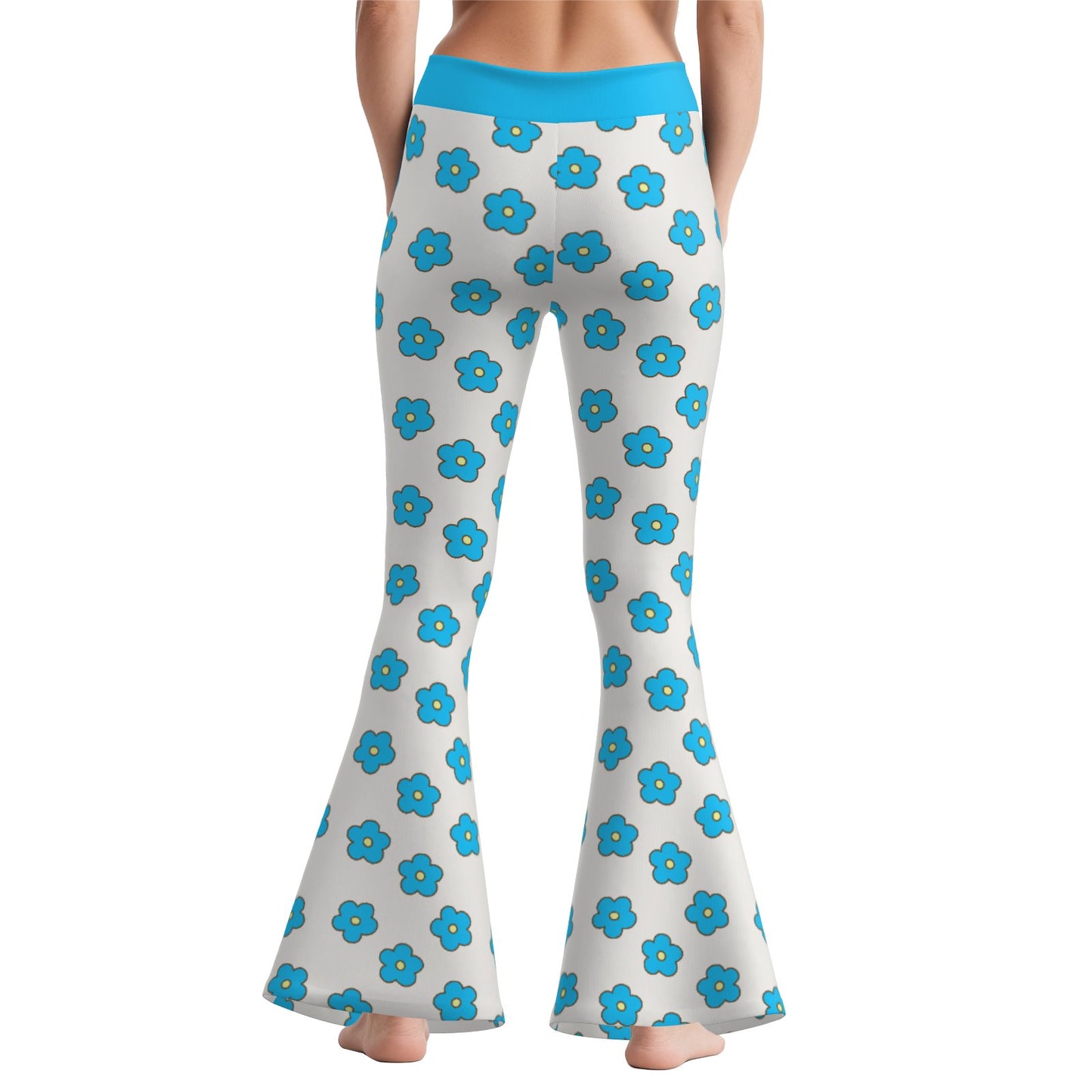 70s Turquoise Bell Bottom Pants | Retro Wide Leg Yoga Pants | Vintage Flare Leggings Women | Trendy Hip Buys