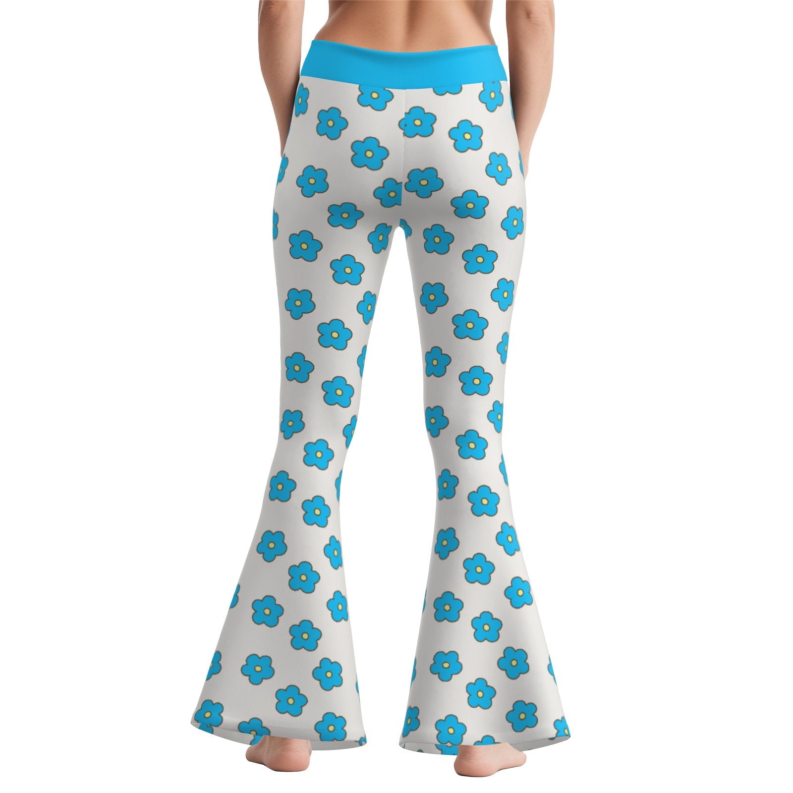 70s Turquoise Bell Bottom Pants | Retro Wide Leg Yoga Pants | Vintage Flare Leggings Women | Trendy Hip Buys