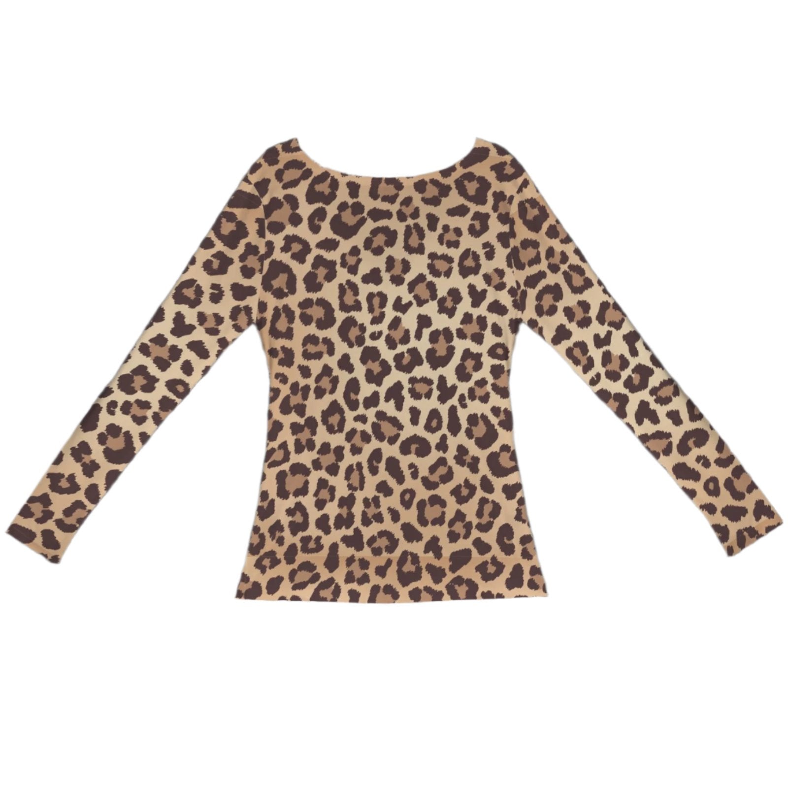 Women's Leopard Print Ruche Top