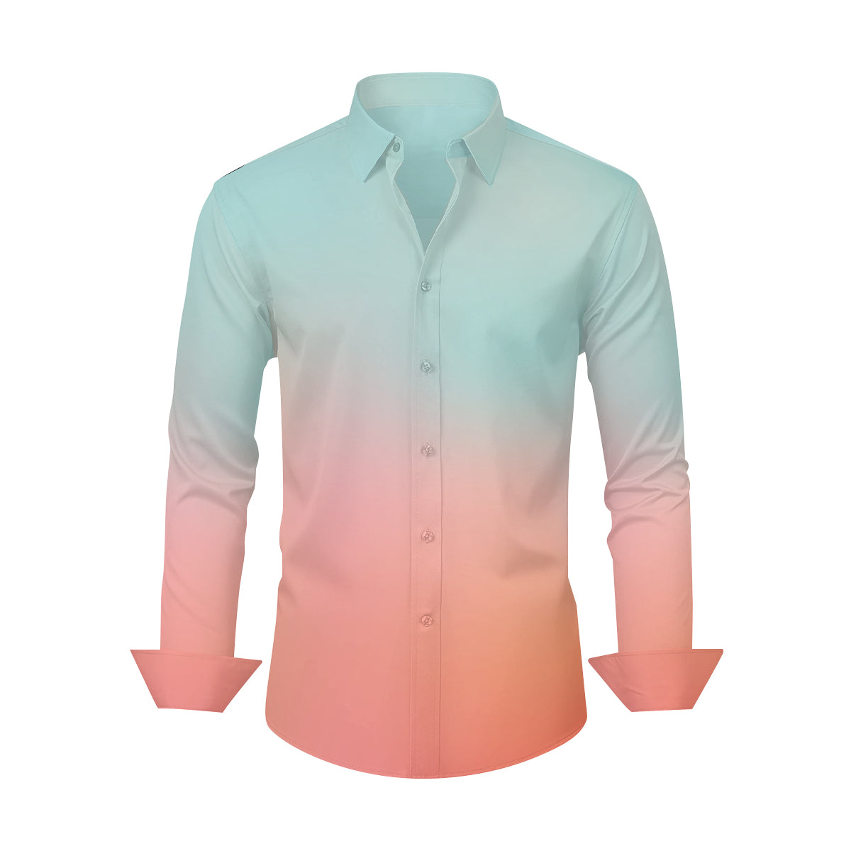 Ombre Shirt Men, Pink Blue Shirt Men, blue ombre shirt, Gifts for him, Pink Blue dress shirt men, Artistic Shirt Men, Unique Shirt Men