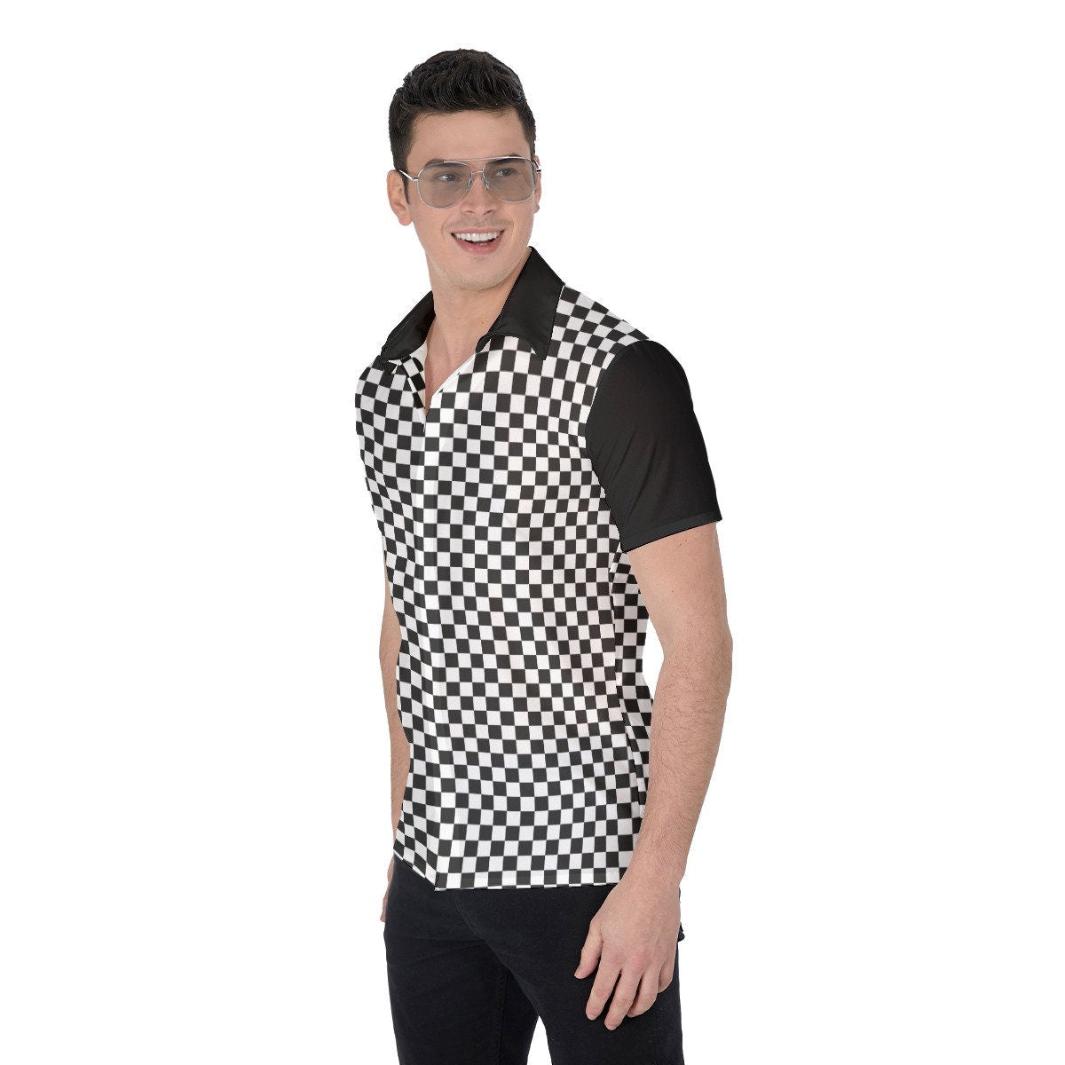 Men's retro shirt, checker shirt mens, Checker Shirt, men's shirt vintage, Men's vintage shirt, Men's Button Down Shirt, Men's Dress Shirt