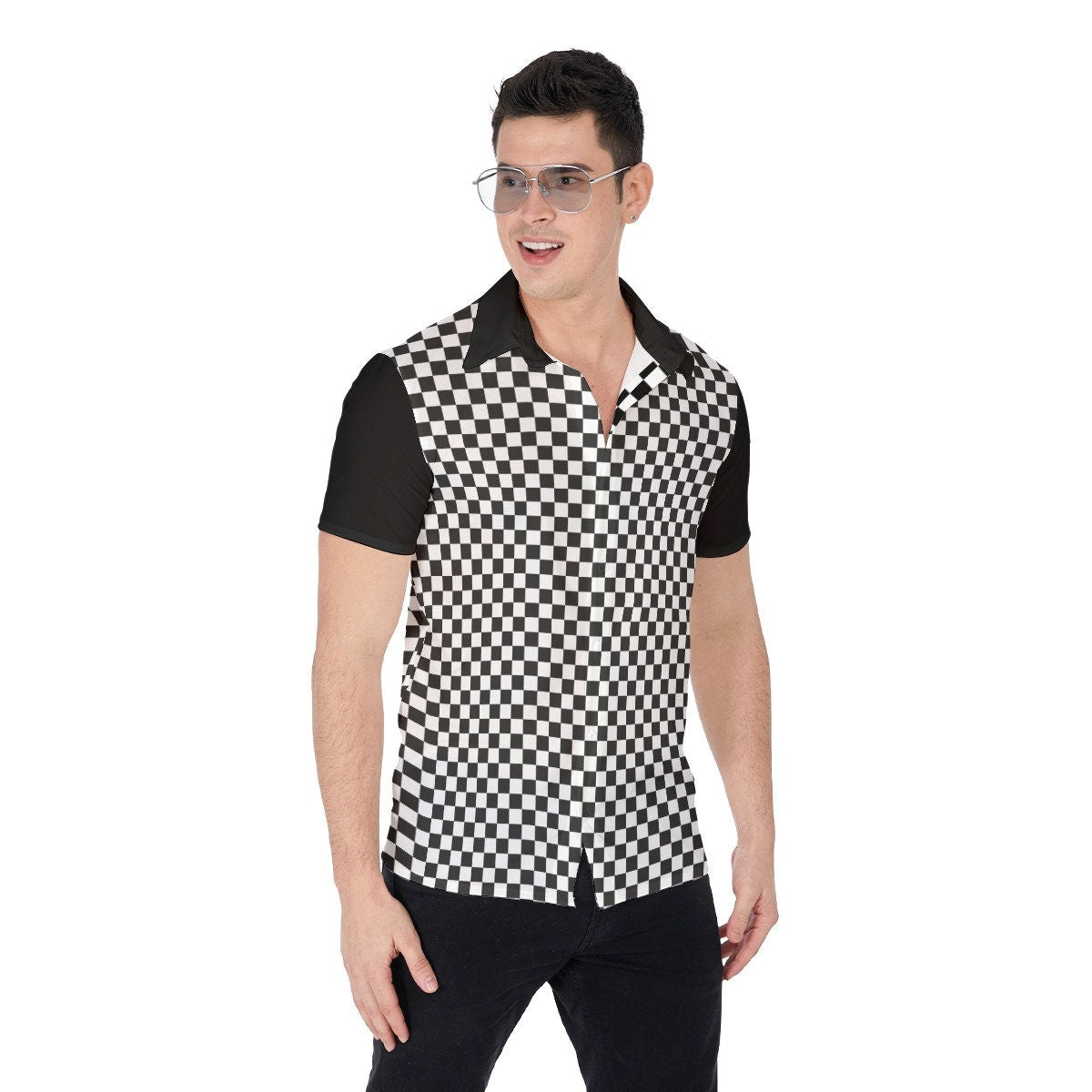 Men's retro shirt, checker shirt mens, Checker Shirt, men's shirt vintage, Men's vintage shirt, Men's Button Down Shirt, Men's Dress Shirt