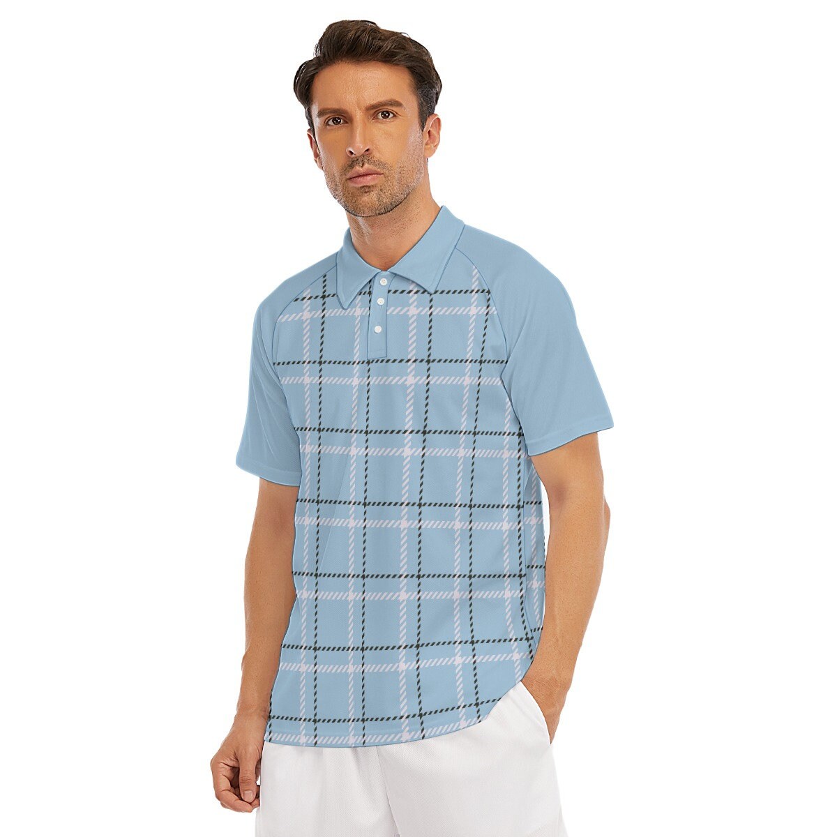 Polo Shirt, Men's vintage shirt, Vintage style shirt men, Men's polo shirt, Men's shirt, Blue Polo Shirt, Vintage shirt Men,Plaid polo Shirt