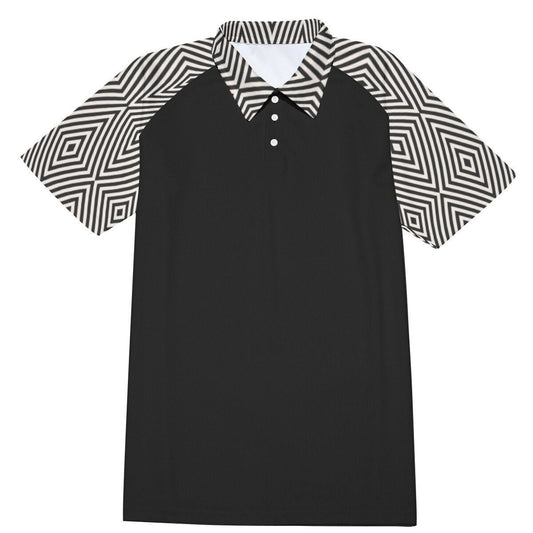 Poloshirt, schwarzes Poloshirt, Mod-Shirt, Herren-Vintage-Shirt, Vintage-Stil-Shirt für Herren, Herren-Strickshirt, Herren-Tops, Retro-Shirt, 60er-Jahre-Tops