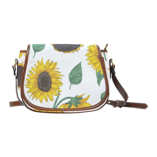 Satteltasche, handgemachte Tasche, Damentasche, Damenhandtasche, Sonnenblumentasche, Sonnenblumentasche, Blumentasche, Blumentasche, Blumenhandtasche