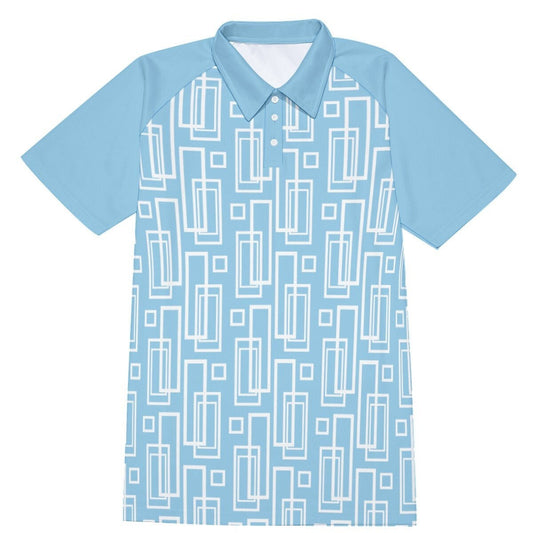 Poloshirt, Herren-Poloshirt, blaues Hemd Herren. Vintage-Stil-Shirt, Herren-Vintage-Shirt, blaues Poloshirt, Herren-Strickshirt, 60er-70er-Jahre-Shirt