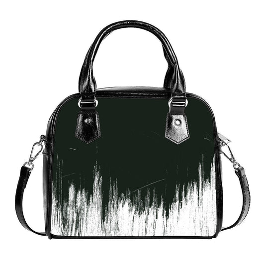 Edgy schwarze Tasche, schwarze Handtaschen, Punk-Rock-Stil, abstrakte Tasche, Damentaschen, Damen-Geldbörse, Gothic-Stil-Tasche, künstlerische Tasche