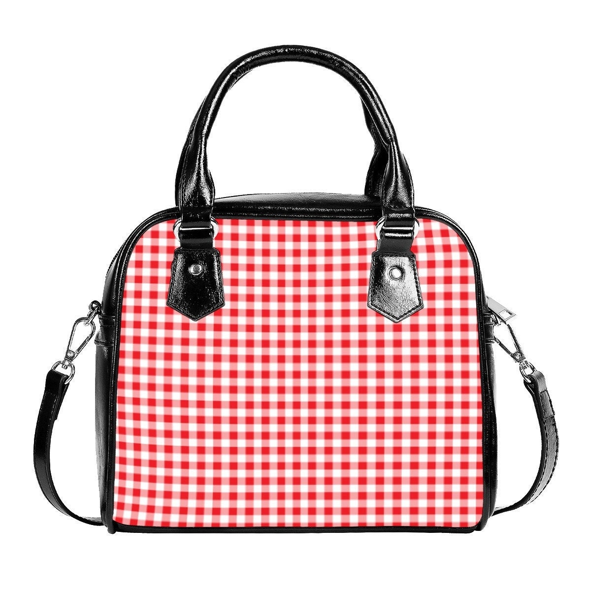 Rote Gingham-Handtasche, 50er-Jahre-Stil-Tasche, rote Handtasche, Retro-Tasche, Retro-Handtasche, rote Gingham-Geldbörse, Damentaschen, Damen-Geldbörse, kleine Handtasche
