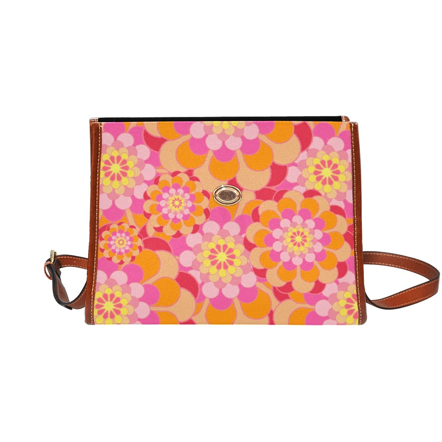 Damenhandtasche, Retro-Handtasche, Damengeldbörse, Mod 60er, 70er-Jahre-Stil-Tasche, 70er-Jahre-Stil-Geldbörse, Blumenhandtasche, Blumengeldbörse, 70er-Jahre-inspiriert, 60er-Jahre-Stil