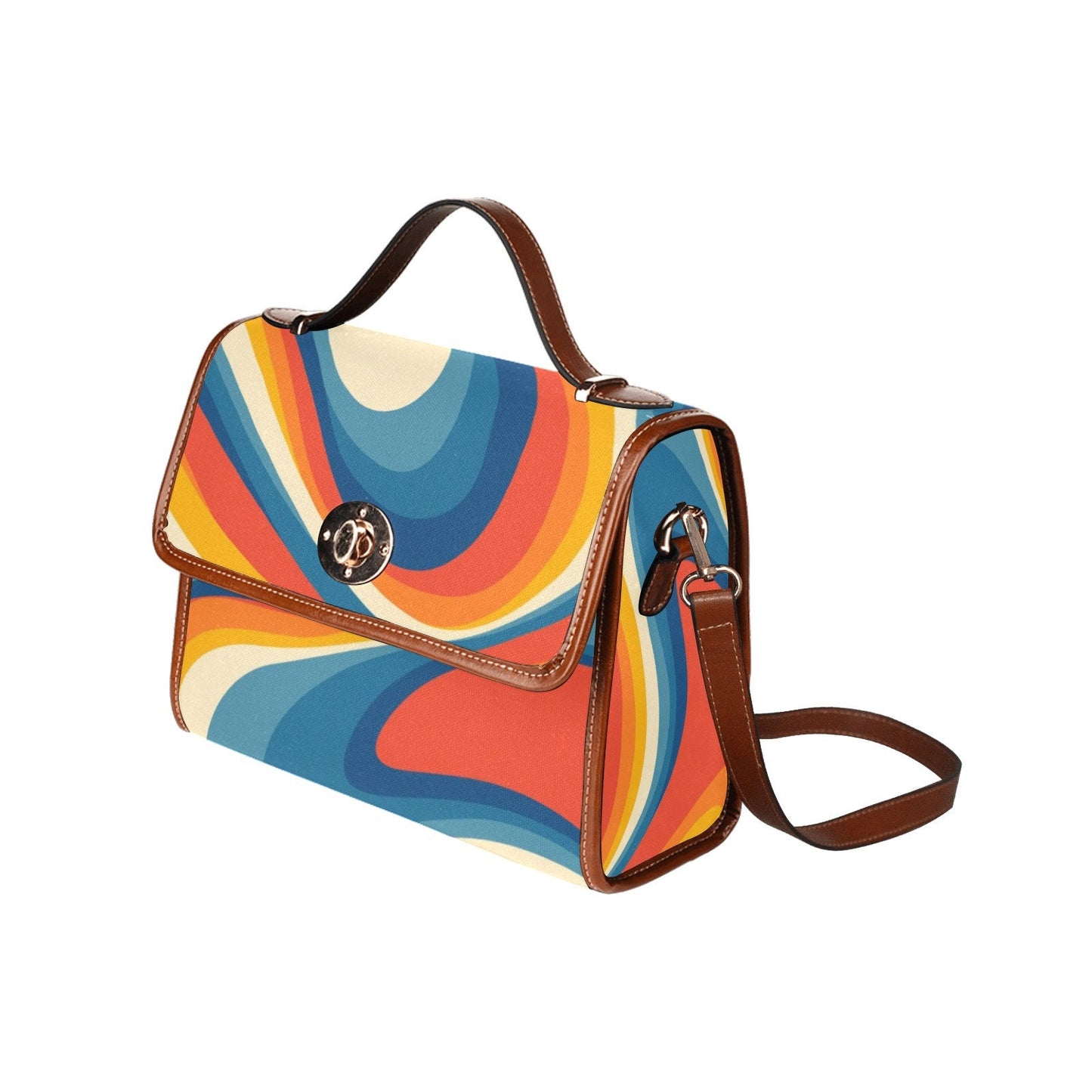 Vintage style handbag, Retro Handbag, Women's Purse, Hippie bag, 70s Style purse, Blue Stripe Handbag,70s handbag, 70s inspired, Women's Bag