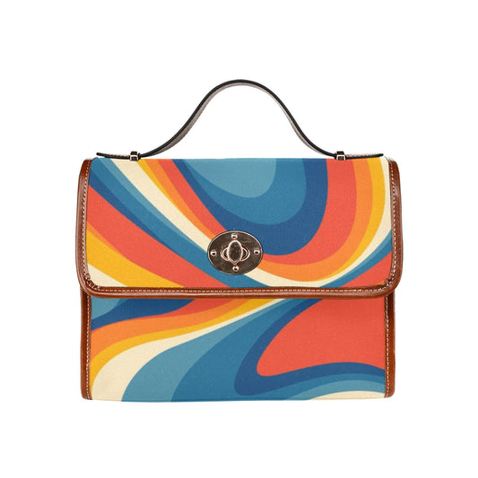 Handtasche im Vintage-Stil, Retro-Handtasche, Damen-Geldbörse, Hippie-Tasche, Handtasche im 70er-Jahre-Stil, Handtasche mit blauen Streifen, 70er-Jahre-Handtasche, 70er-Jahre-inspiriert, Damentasche