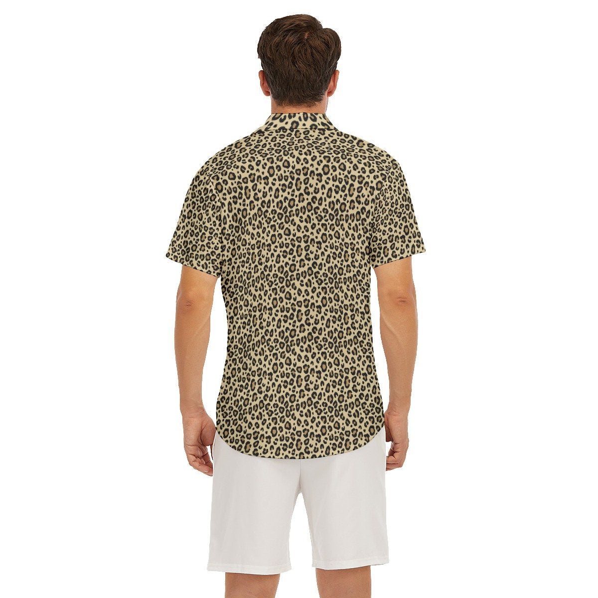 Men's Leopard Print Shirt, Sexy Shirt Men, Men's Shirt, Men's Deep V-neck Shirt, Men's Casual Shirt, Men's Dress Shirt, Men's Button Down